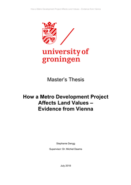 Master's Thesis How a Metro Development Project Affects Land