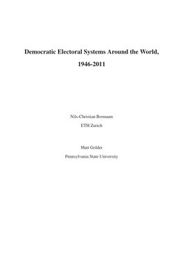 Democratic Electoral Systems Around the World, 1946-2011