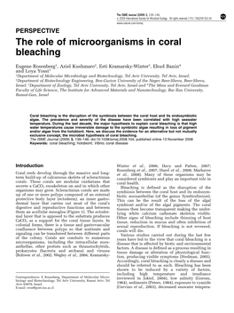 The Role of Microorganisms in Coral Bleaching