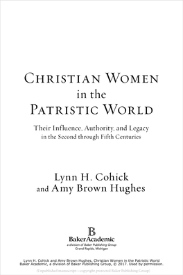 Christian Women Patristic World