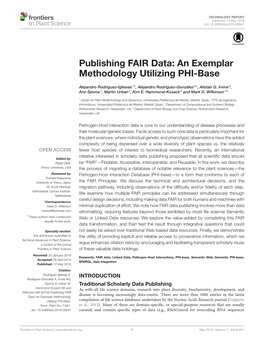 Publishing FAIR Data: an Exemplar Methodology Utilizing PHI-Base