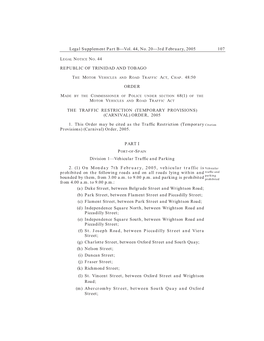 Legal Supplement Part B—Vol. 44, No. 20—3Rd February, 2005 107