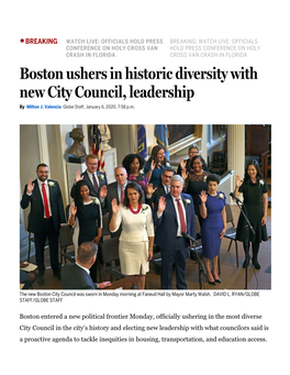 Boston Ushers in Historic Diversity with New City Council, Leadership by Milton J