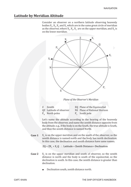 Latitude by Meridian Altitude