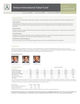 Quarterly Commentary—Artisan International Value Fund (ARTKX