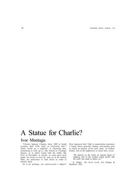 A Statue for Charlie?