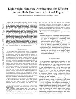 Lightweight Hardware Architectures for Efficient Secure Hash Functions