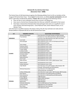 CZ All-Central Zone Team