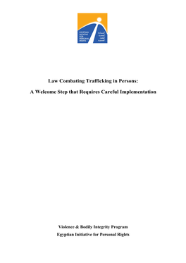 Law Combating Trafficking in Persons: a Welcome Step That