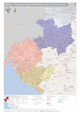 Guinea : Reference Map of Boké Region (As of 17 March 2015)