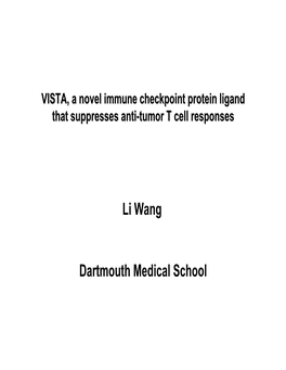 Li Wang Dartmouth Medical School