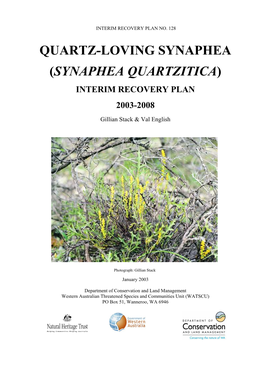 Synaphea Quartzitica)
