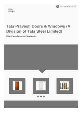 Tata Pravesh Doors & Windows (A Division of Tata Steel Limited)