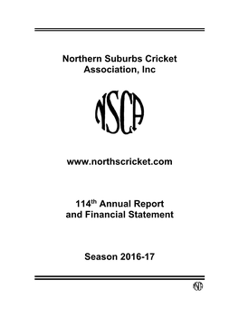 Northern Suburbs Cricket Association, Inc