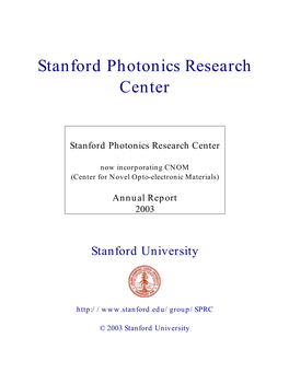 Stanford Photonics Research Center