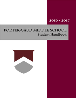 PORTER-GAUD MIDDLE SCHOOL Student Handbook