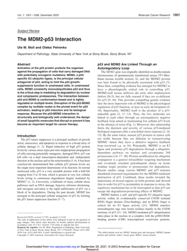 The MDM2-P53 Interaction