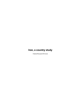 Iran, a Country Study