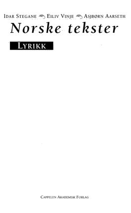 Norske Tekster LYRIKK