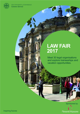LAW FAIR 2017 Meet 30 Legal Organisations and Explore Traineeships and Vacation Opportunities