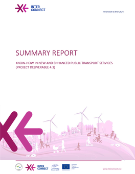 Know-How in New and Enhanced Public Transport Services (Project Deliverable 4.3)