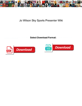 Jo Wilson Sky Sports Presenter Wiki