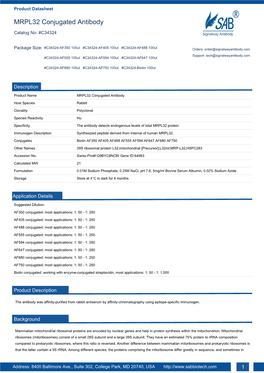 MRPL32 Conjugated Antibody