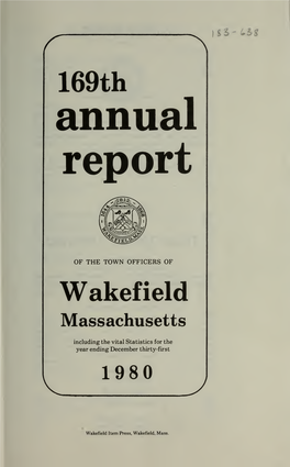 Annual Report of the Town Officers Of