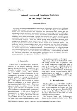 Natural Levees and Landform Evolutions in the Bengal Lowland