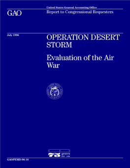 PEMD-96-10 Operation Desert Storm: Operation Desert Storm Air