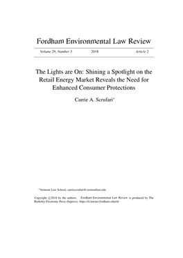 Fordham Environmental Law Review