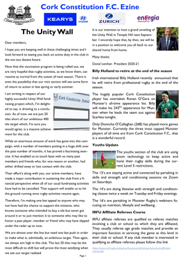 Cork Constitution FC Ezine Mar 12Th 2021