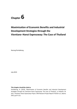 Chapter 6. Maximisation of Economic Benefits and Industrial Development Strategies Through the Hanoi-Vientiane Expressway