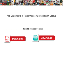 Are Statements in Parentheses Appropriate in Essays