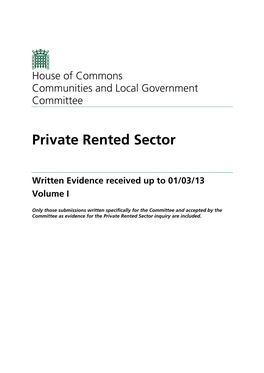 Private Rented Sector