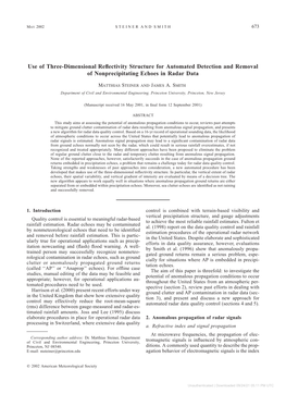 Use of Three-Dimensional Reflectivity Structure for Automated Detection