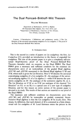 The Dual Poincarbbirkhoff-Witt Theorem