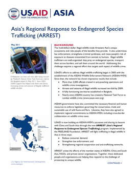 Asia's Regional Response to Endangered Species Trafficking (ARREST)