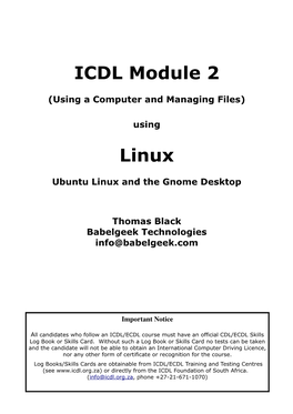 ICDL Module 2 Linux