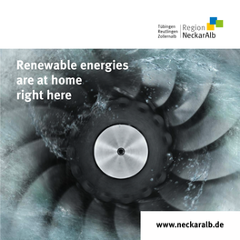 Renewable Energies in the Neckar-Alb Region: a Location with a Future