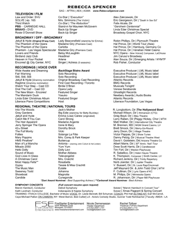 2019 TV Film Resume