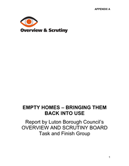 Empty Homes Task & Finish Group