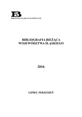 Bibliografia Bieżąca Województwa Śląskiego