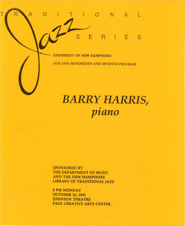 BARRY HARRIS, Ptano