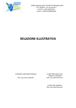 Relazione Illustrativa