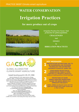 Irrigation Practices