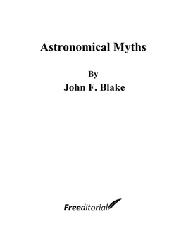 Astronomical Myths