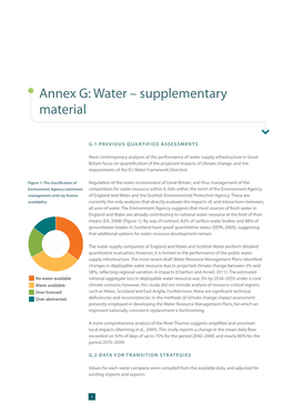 Annex G: Water – Supplementary Material