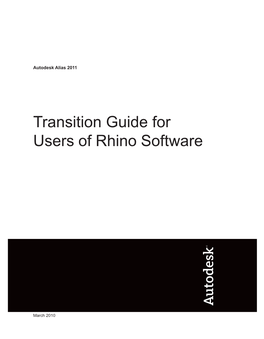 Transition Guide for Users of Rhino Software