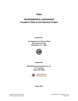 FINAL ENVIRONMENTAL ASSESSMENT Freedom's Path At